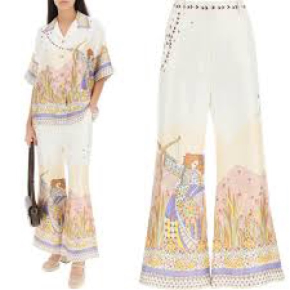 ZIMMERMANN
Printed silk crepe de chine kick-flare pants - Picture 11 of 11